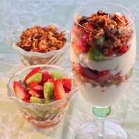 Breakfast Parfait with Granola, Yogurt, and Fruit Recipe ... image