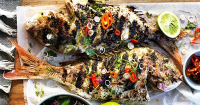 Barbecued whole fish recipe with lemongrass and lime ... image