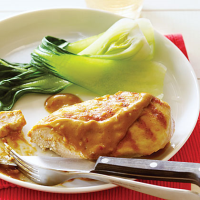 Grilled Chicken with Peanut Sauce Recipe | MyRecipes image