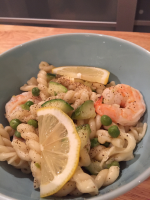 Creamy Gemelli Pasta with Shrimp and Spring Vegetables ... image