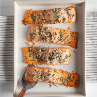 Herb-Roasted Salmon Fillets Recipe: How to Make It - Taste of Home: Find Recipes, Appetizers, Desserts, Holiday Recipes & Healthy Cooking Tips image