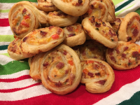 Puff Pastry Pinwheels with Bell Peppers, Cream Cheese, and ... image