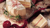 Raspberry-White Chocolate Cream Cake Recipe - BettyCrocker.com image