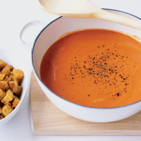 Creamy Tomato Soup with Buttery Croutons Recipe - Tom ... image