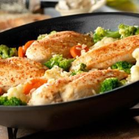 Garlic Chicken, Vegetable and Rice Skillet Recipe | Allrecipes image