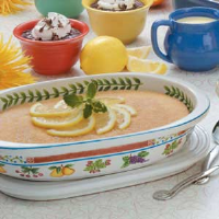 Lemony Baked Pudding Recipe: How to Make It - Taste of Home image