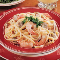 Seafood Fettuccine Recipe: How to Make It - Taste of Home image