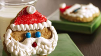 Santa Face Shortbread Cookies Recipe - BettyCrocker.com image