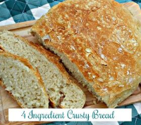 4 Ingredient Crusty Bread | Foodtalk image