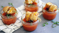 Tomato Soup with Mini Grilled Cheese Sticks Recipe ... image