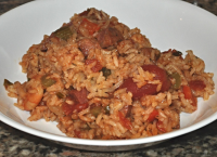 Spicy Cajun Chicken and Sausage Jambalaya Recipe ... image