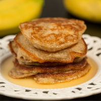 Banana Pancakes with Agave Syrup | So Delicious image