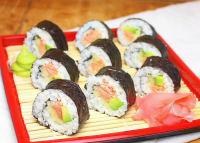Smoked Salmon Sushi Roll | Just A Pinch Recipes image