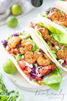 Air Fryer Shrimp Tacos Recipe - myheavenlyrecipes.com image