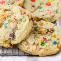 Fruity Pebble Marshmallow Cookies Recipe - Food Fanatic image