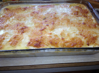 Havarti Cheese Scalloped Potatoes | Just A Pinch Recipes image