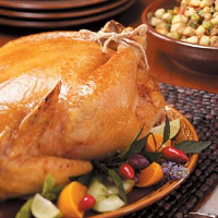 Roasted Chicken with Sausage Stuffing Recipe: How to Make It image