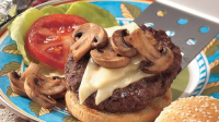 Marinated Mushroom-Topped Grilled Burgers Recipe ... image