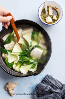 Tofu Soup With Bok Choy | China Sichuan Food image