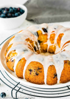Eggless Lemon Blueberry Cake Recipe - Mommy's Home Cooking image