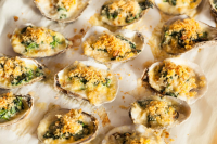 Char-Grilled Oysters Crusted With Parmesan Romano image