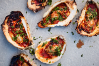 Grilled Oysters With Harissa-Parmesan Butter Recipe - NYT ... image