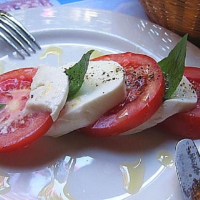 Caprese Con Mozzarella Di Bufala (Mozzarella, Tomato, Basil image