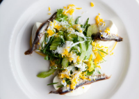Mozzarella di Bufala with Anchovy and Celery-Herb Salad ... image