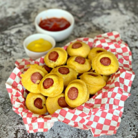Corn Dog Mini Muffins - Hotdogs baked into sweet cornbread ... image