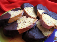 Chocolate Dipped Almond Anise Biscotti Recipe - Food.com image