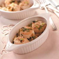Broiled Scallops Recipe: How to Make It - Taste of Home image