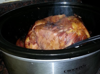 Easiest Slow Cooked Brown Sugar Ham - Just A Pinch Recipes image