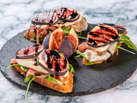Fig, Prosciutto and Mozzarella Sandwiches | So Delicious image