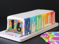 Tie-Dye Rainbow Reveal Cake Recipe - Food Network image