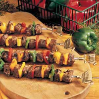 Beef and Pepper Kabobs Recipe: How to Make It image
