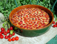 French Cherry Clafouti Pudding - French Cherry Custard ... image