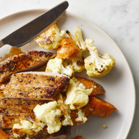 Roasted Sweet Potatoes & Cauliflower Recipe | EatingWell image