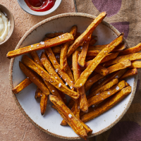 Air-Fryer Sweet Potato Fries Recipe - EatingWell image