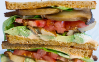 High-Protein Mushroom Sandwich With Spicy Aioli [Vegan ... image