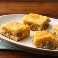 Sausage and Cheese Crescent Squares Recipe | MyRecipes image