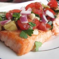 Chilled Salmon With Summer Tomato Salsa Recipe | Allrecipes image
