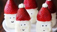 Santa Hat Marshmallow Snacks Recipe - Tablespoon.com image