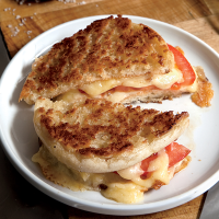 Inside-Out English Muffin Grilled Cheese | Rachael Ray In ... image