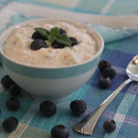 Overnight Steel-Cut Oats with Yogurt and Blueberries ... image