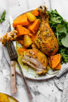 Turmeric Roasted Chicken and Sweet Potatoes - Skinnytaste image