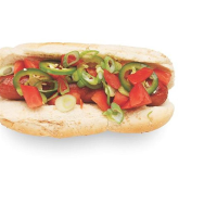 Salsa Hot Dog Recipe | EatingWell image