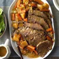 Rump Roast in the Slow Cooker Recipe: How to Make It - Taste of Home: Find Recipes, Appetizers, Desserts, Holiday Recipes & Healthy Cooking Tips image