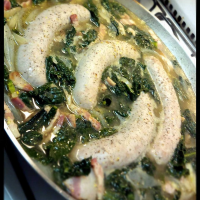 North German Gruenkohl (Kale) and Sausage Recipe | Allrecipes image