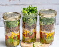 Taco Mason Jar Salads for Meal Prep - Clean Food Crush image