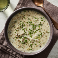 Healthy Cream of Mushroom Soup Recipe | EatingWell image